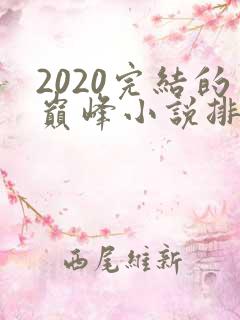 2020完结的巅峰小说排行榜