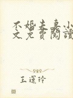 不婚夫妻小说全文免费阅读