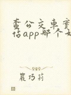 查公交车实时到站app哪个好用