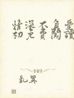 情深不负爱你如初免费阅读