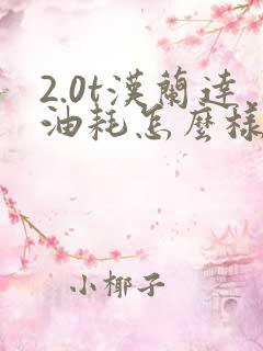 2.0t汉兰达油耗怎么样