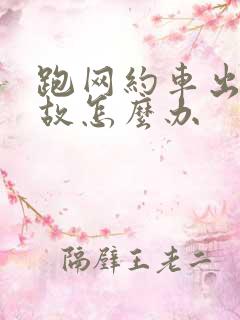 跑网约车出了事故怎么办