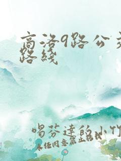 商洛9路公交车路线