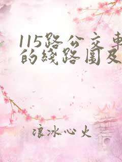 115路公交车的线路图及站点