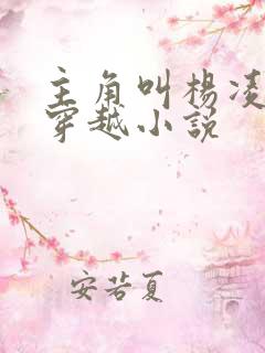主角叫杨凌晨的穿越小说