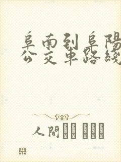 阜南到阜阳西站公交车路线