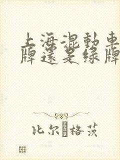 上海混动车上蓝牌还是绿牌