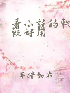 看小说的软件比较好用
