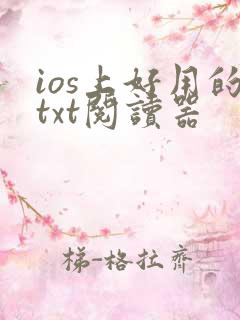 ios上好用的txt阅读器