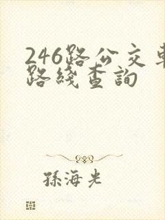 246路公交车路线查询