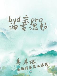 byd宋pro油电混动