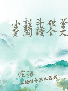 小说斗破苍穹免费阅读全文无窗口
