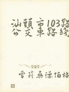 汕头市103路公交车路线图