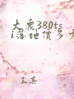 大众380tsi落地价多少钱