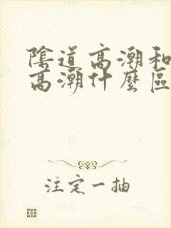 阴道高潮和阴蒂高潮什么区别