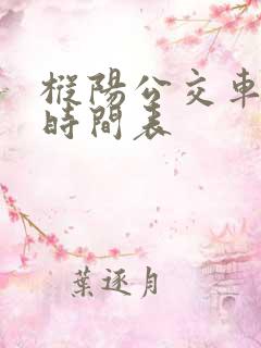 枞阳公交车路线时间表