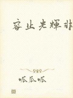 容止光辉非世人