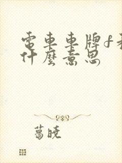 电车车牌f和d什么意思