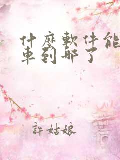 什么软件能看到车到哪了