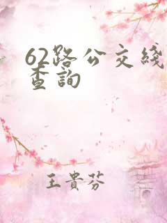 62路公交线路查询