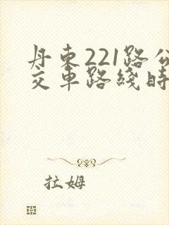 丹东221路公交车路线时间表