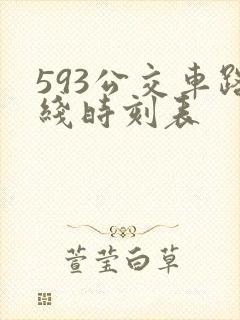 593公交车路线时刻表 593公交车路线时刻表