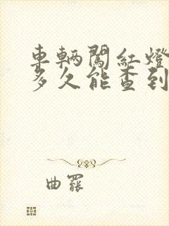 车辆闯红灯违章多久能查到