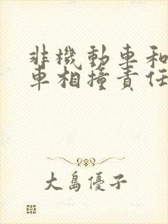 非机动车和机动车相撞责任划分