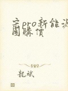 宋pro新能源团购价 宋pro新能源团购价