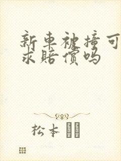 新车被撞可以要求赔偿吗