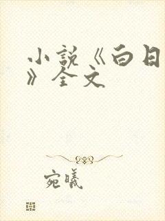 小说《白日梦我》全文