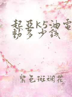 起亚k5油电混动多少钱