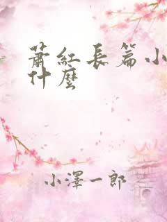 萧红长篇小说有什么