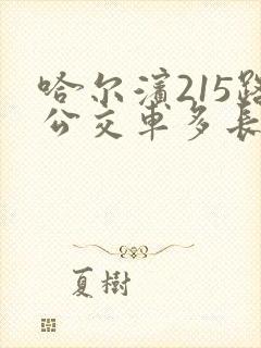 哈尔滨215路公交车多长时间一趟