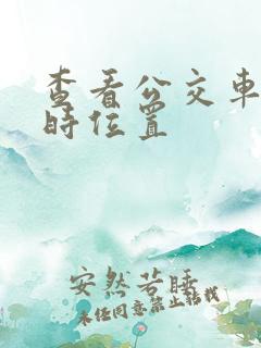 查看公交车的实时位置