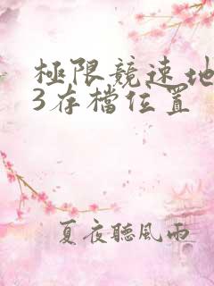 极限竞速地平线3存档位置