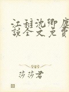 江稚沈卿尘的小说全文免费阅读最新
