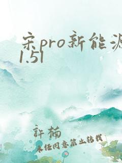 宋pro新能源1.5l