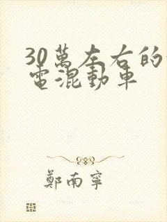 30万左右的油电混动车