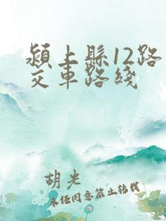 颍上县12路公交车路线