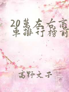 20万左右商务车排行榜前十名