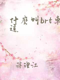 什么叫brt车道