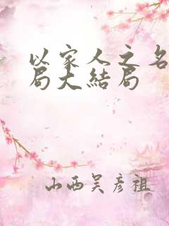 以家人之名大结局大结局