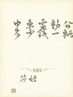 中车电动公交车多少钱一辆