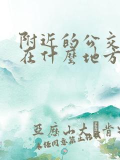 附近的公交车站在什么地方