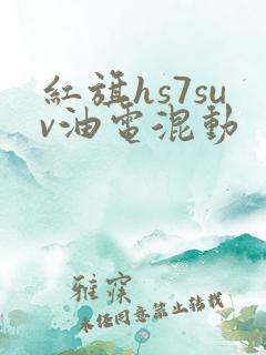 红旗hs7suv油电混动