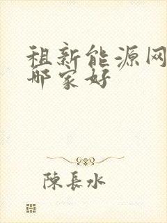 租新能源网约车哪家好