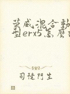 荣威混合动力车型erx5怎么样