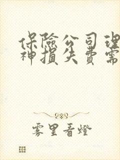 保险公司理赔精神损失费需要怎么赔付