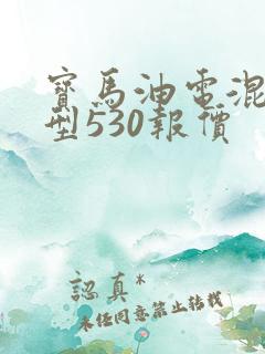 宝马油电混合车型530报价